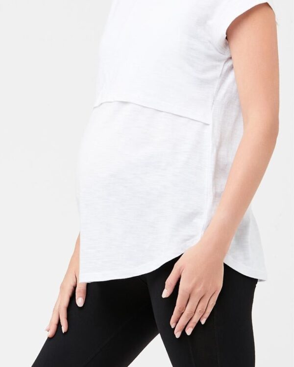 Richie Nursing Tee White - Image 4