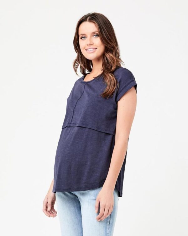 Richie Nursing Tee Indigo - Image 6