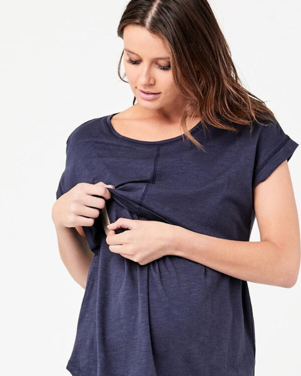 Richie Nursing Tee Indigo - Image 4
