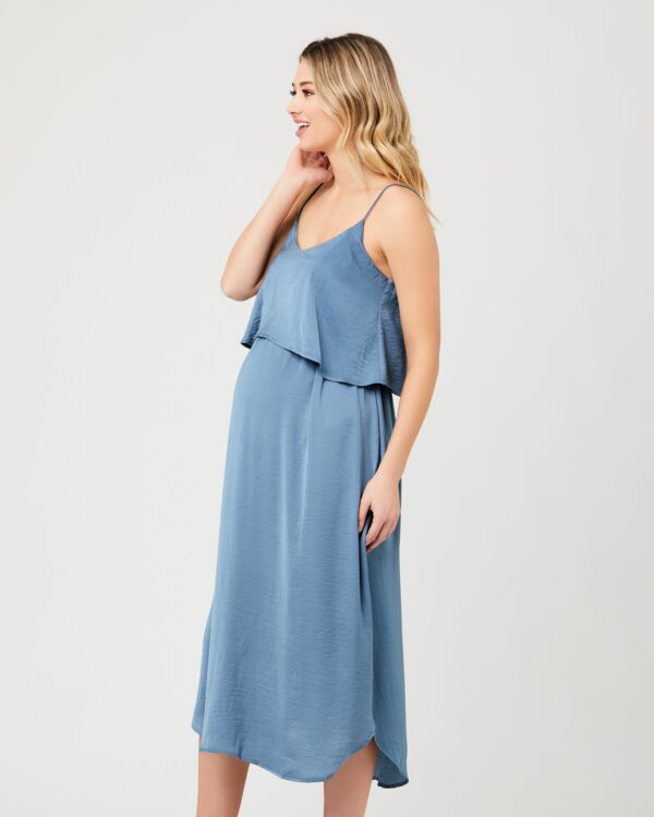 Nursing Slip Dress Petrol - Image 4