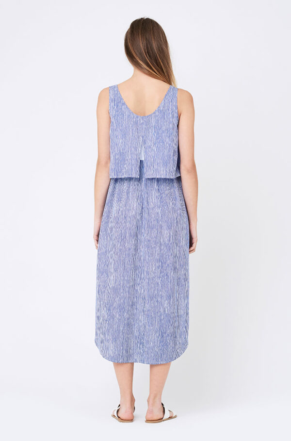 Stella Stripe Nursing Dress Royal / White - Image 5
