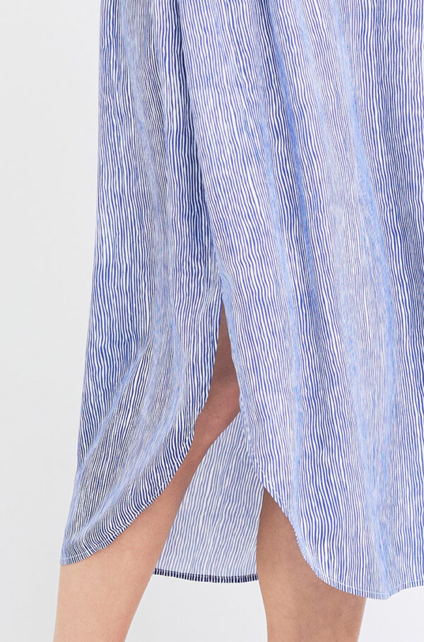 Stella Stripe Nursing Dress Royal / White - Image 3