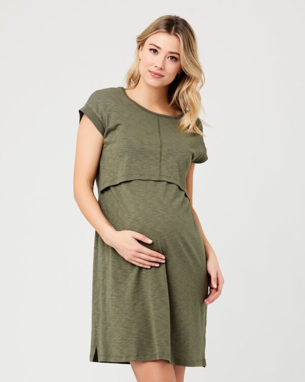 Roxie Nursing Dress Khaki - Image 4