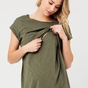 Roxie Nursing Dress Khaki