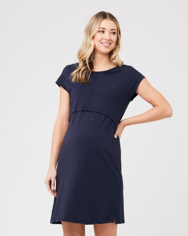 Roxie Nursing Dress Navy - Image 3