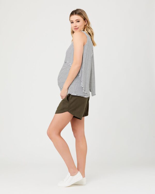 Stripe Swing Back Nursing Tank White / Black - Image 5