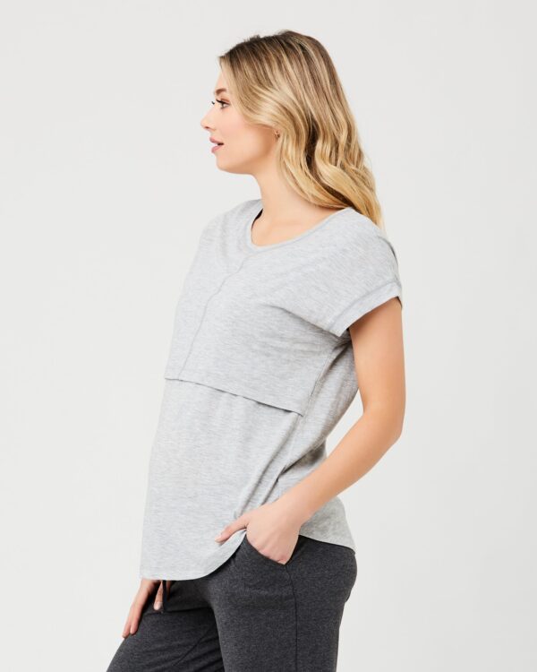 Richie Nursing Tee Grey Marle - Image 4