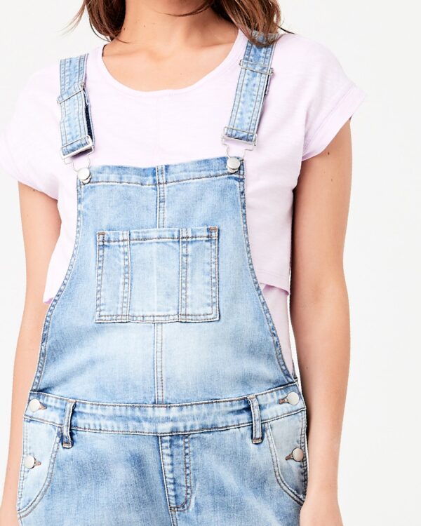 Denim Overalls Pale Blue - Image 15
