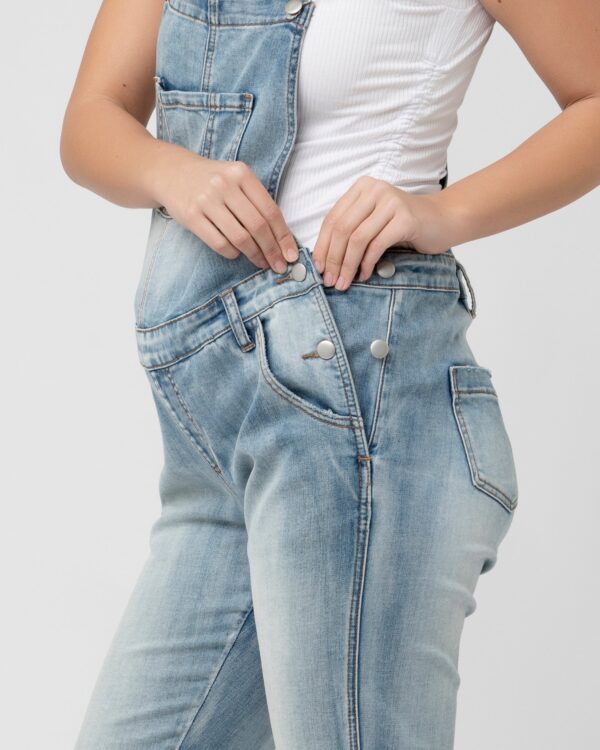 Denim Overalls Pale Blue - Image 14