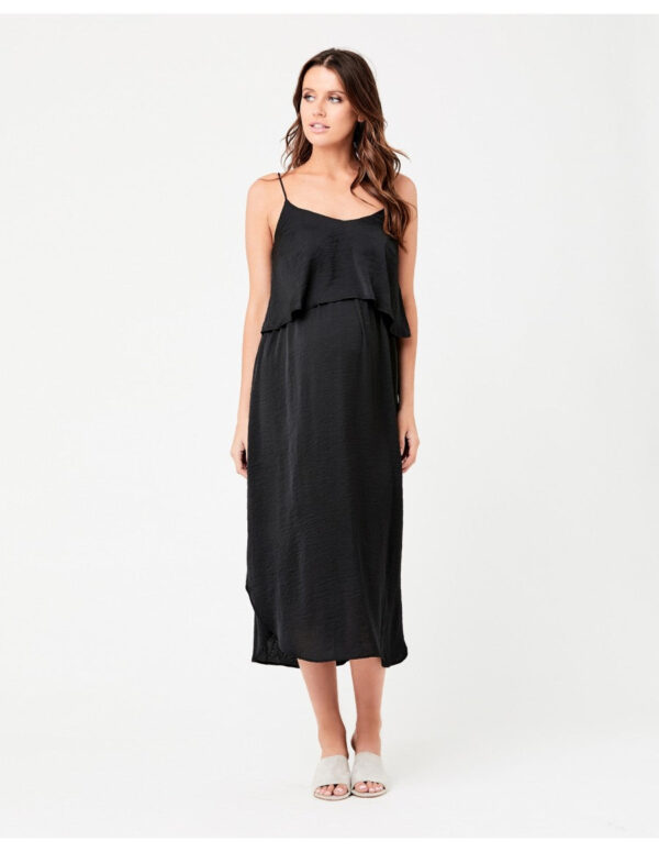 Nursing Slip Dress - Black - Image 7