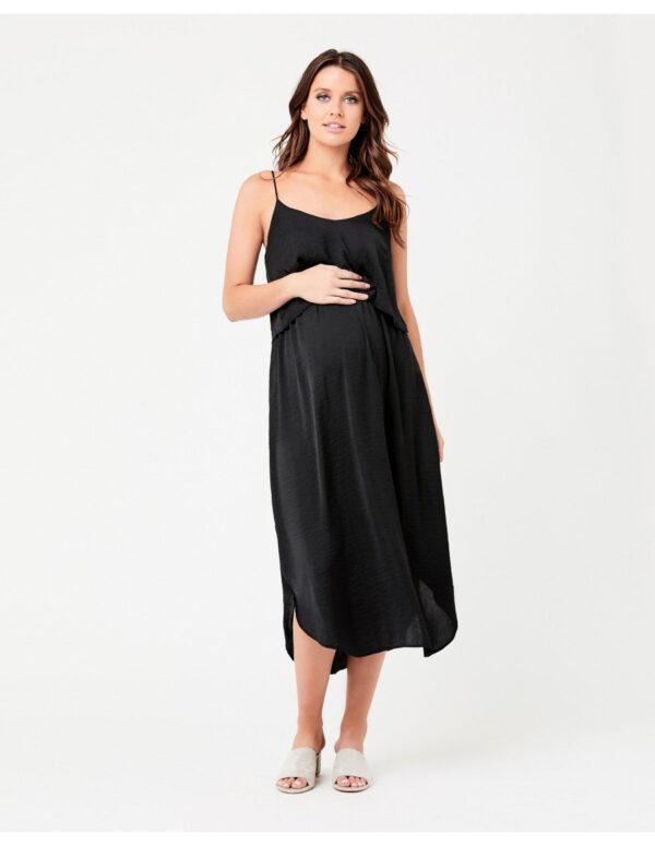 Nursing Slip Dress - Black - Image 6